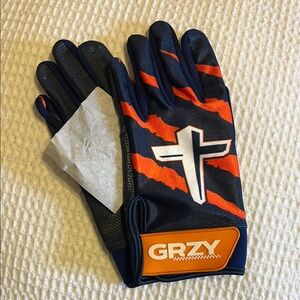Orange and Blue Athletic Gloves